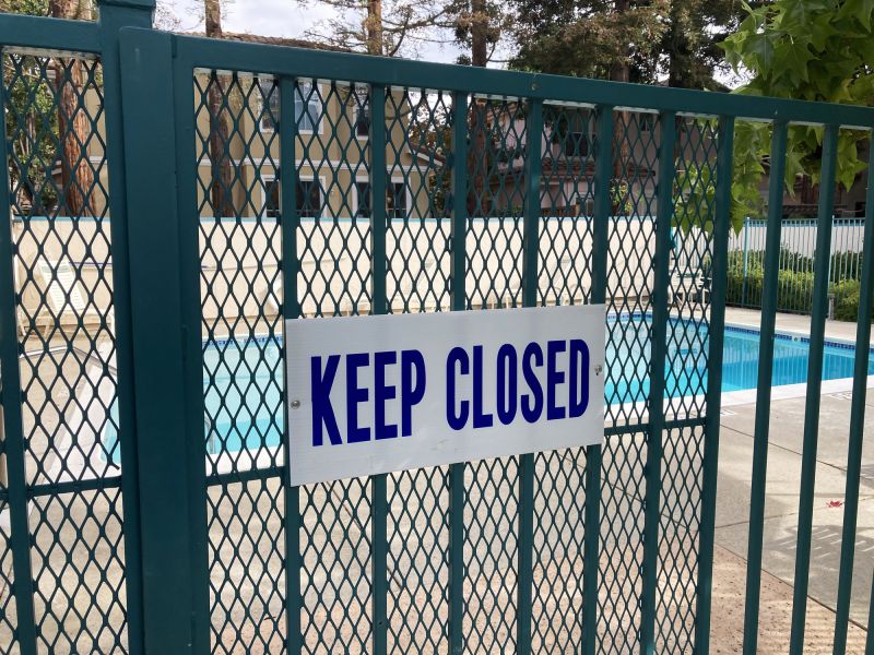 Fence Secured at Pool Edge