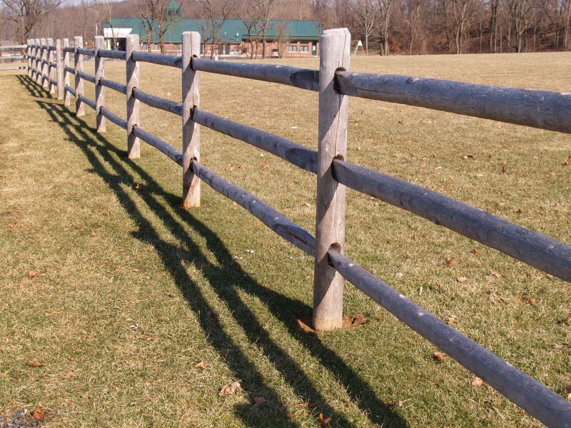 Wood Rail Fence Installation